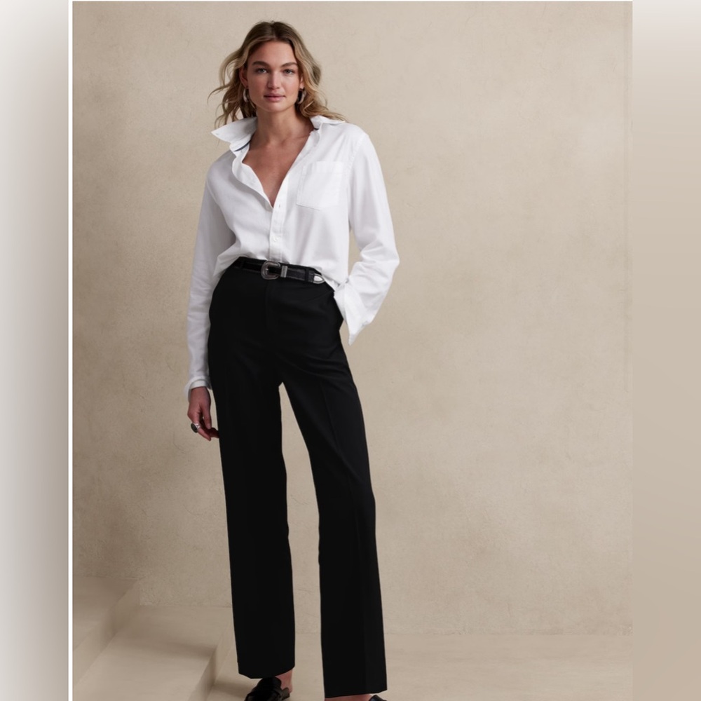 Banana republic, black slacks, size 10L, made with soft but strong material - Picture 1 of 7